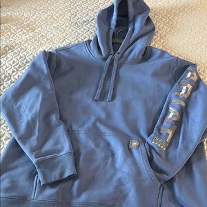 Ariat Blue Hoodie with silver Logo